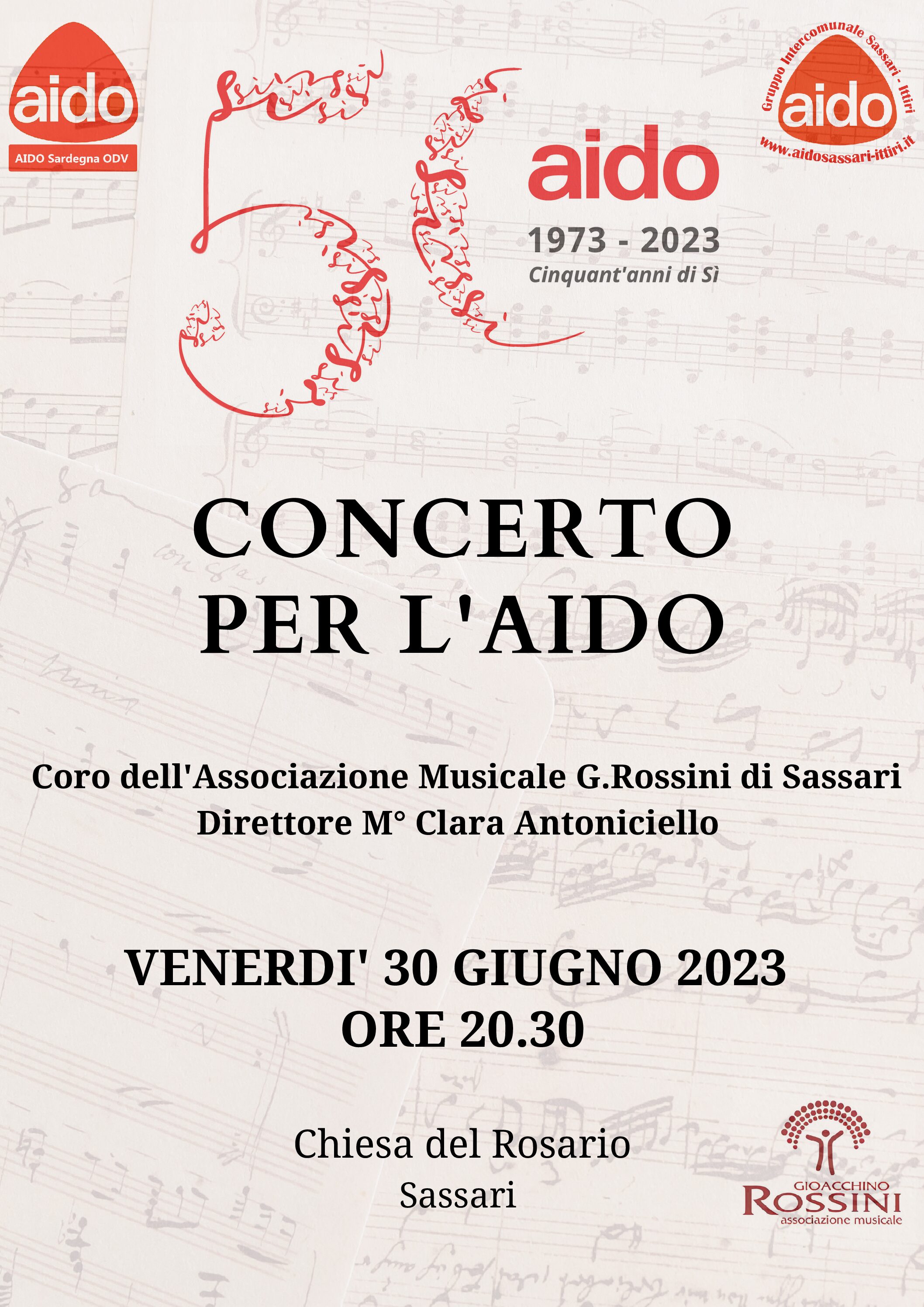 Concerto per l’AIDO a cura dell’Associazione Musicale G. Rossini di Sassari